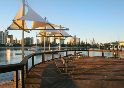 Shade Sails At Dawn Southport Gold Coast